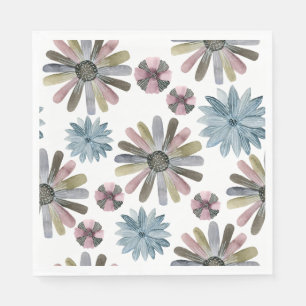 Picnic Plates - Flowers Napkins