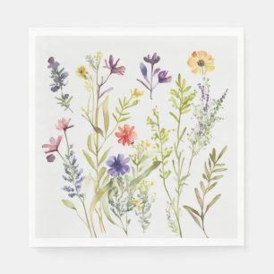 Picnic Plates - Pretty Wildflowers Napkins