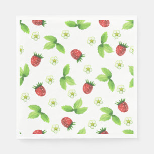 Picnic Plates - Strawberries Napkins