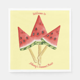 Picnic Plates - Water Melon Slices Personalized Napkins