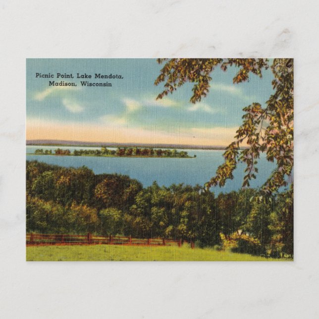 Picnic Point, Lake Mendota, Madison, Wisconsin Postcard (Front)