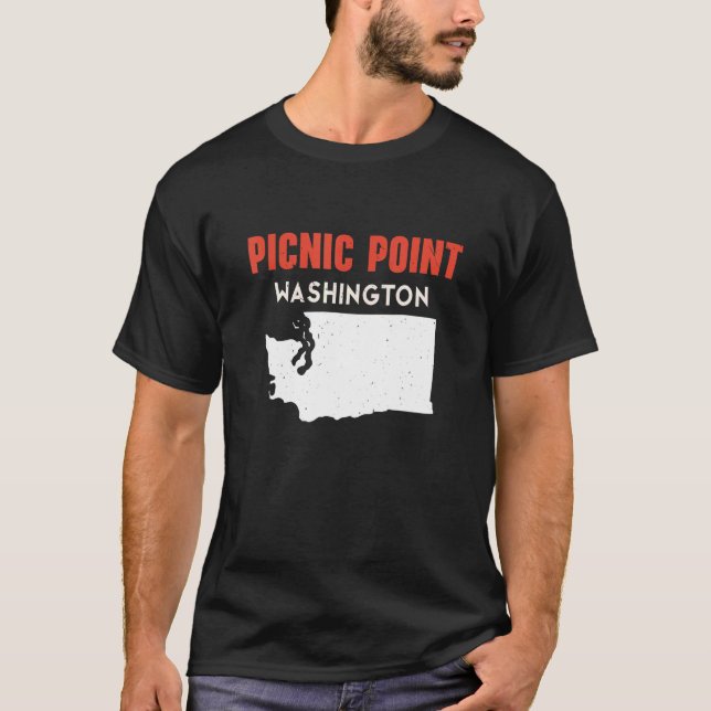 Picnic Point Washington USA State America Travel W T-Shirt (Front)