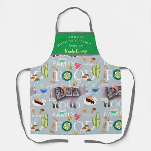 Picnic Reunion Family Custom Event Food Lover Apron