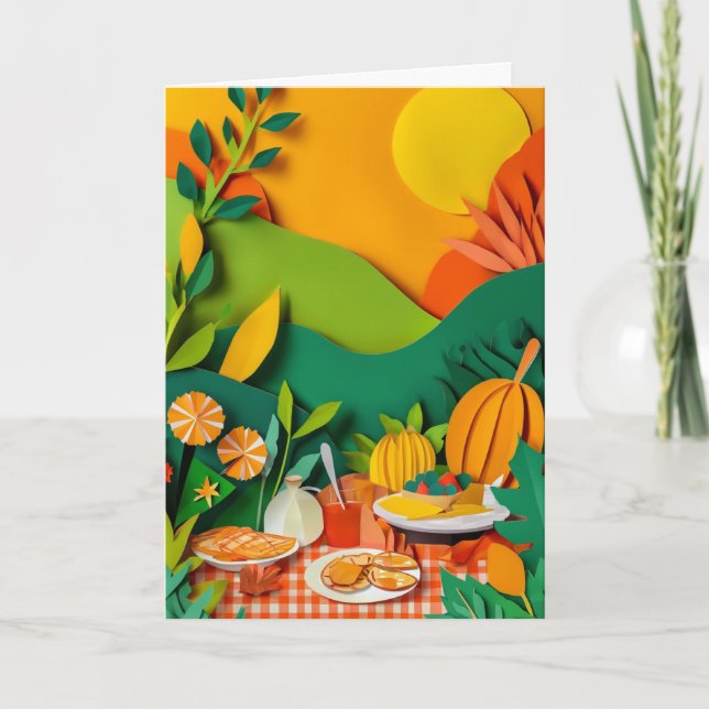 Picnic Spread Paper Art Card (Front)