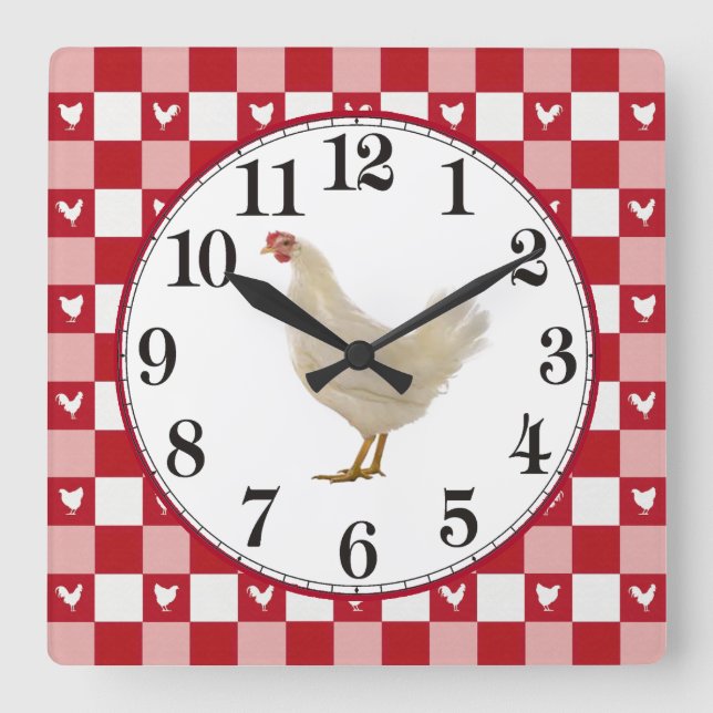 Picnic Square Wall Clock (Front)