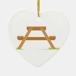 Picnic Table Ceramic Ornament