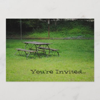 Picnic Table Invitations by AllyJCat at Zazzle