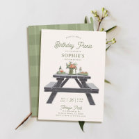 Picnic Table Summer Elegant Modern 50th Birthday