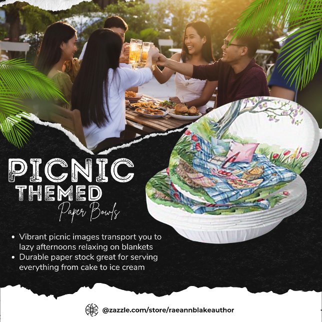 Picnic Themed Paper Bowl (Creator Uploaded)