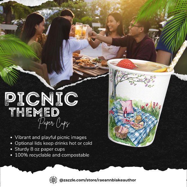 Picnic Themed Paper Cups (Creator Uploaded)