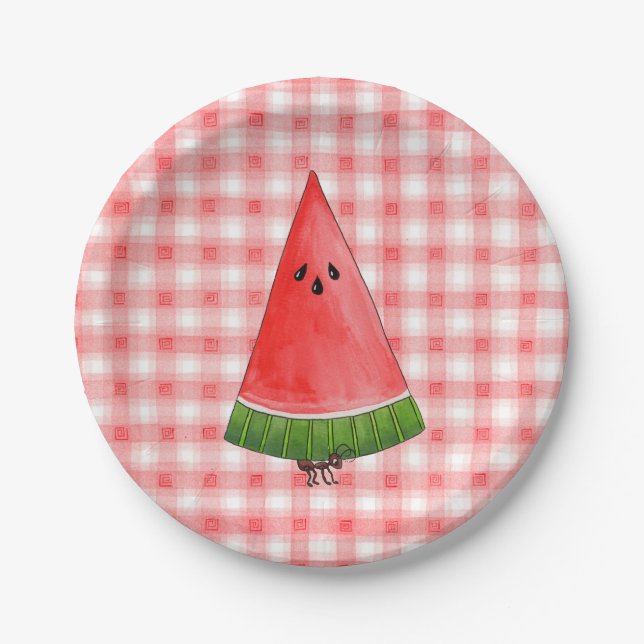 Picnic Watermelon Paper Plates (Front)