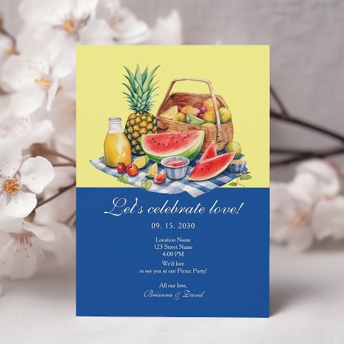 Picnic Wedding Reception Invitation