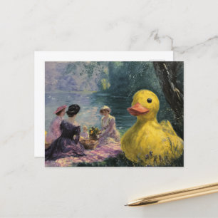 Picnic With the Giant Duck Postcard
