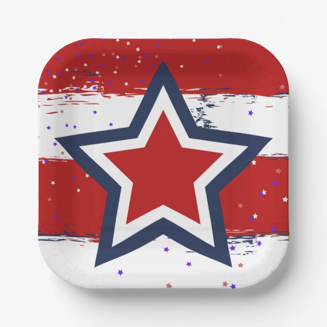 Picnic with Uncle Sam Paper Plates (Front)