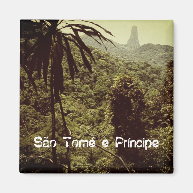 Pico Cão Grande - São Tomé und Príncipe Magnet (Front)