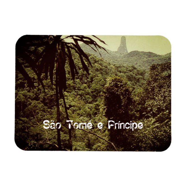 Pico Cão Grande - São Tomé und Príncipe Magnet (Horizontal)