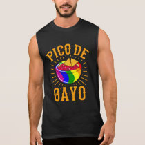 PICO DE GAYO LGBT Pride Month LGBTQ Rainbow Flag Sleeveless Shirt PICO DE GAYO LGBT Pride Month LGBTQ Rainbow Flag Sleeveless Shirt