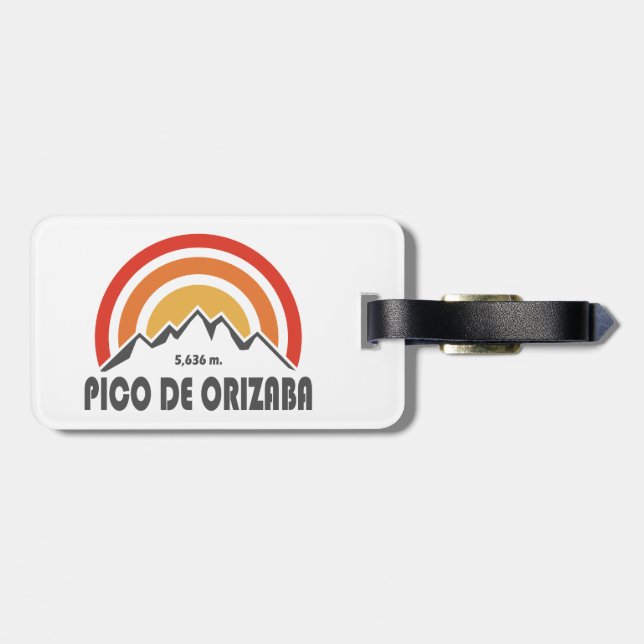 Pico de Orizaba Mexico Luggage Tag (Back Horizontal)