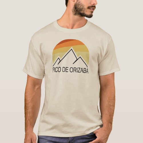 Pico de Orizaba Mexico Retro T_Shirt