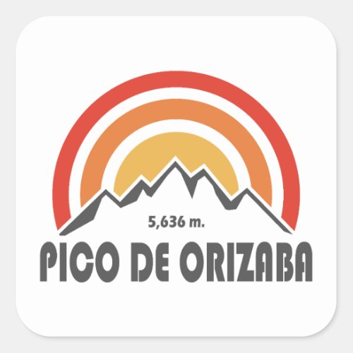 Pico de Orizaba Mexico Square Sticker