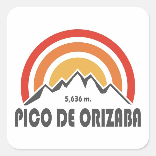 Pico de Orizaba Mexico Square Sticker (Front)