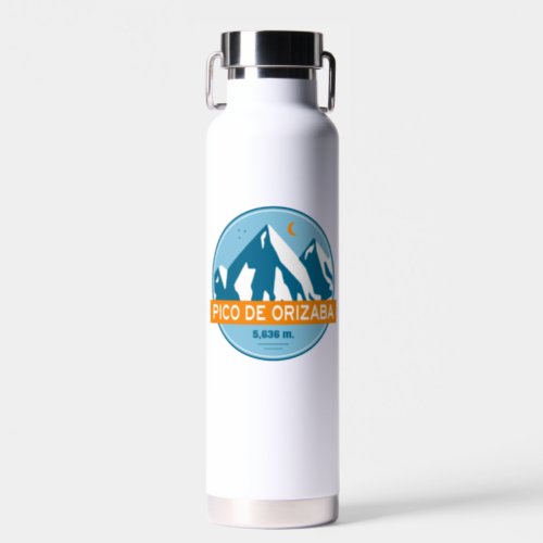 Pico de Orizaba Mexico Stars Moon Water Bottle