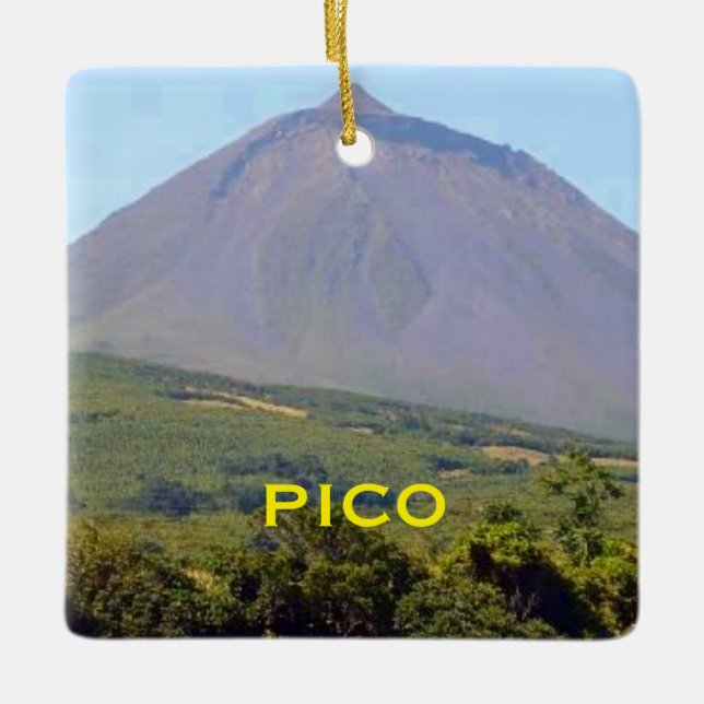Pico Mountain Azores Christmas Ornament (Front)