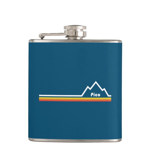 Pico Mountain Vermont Flask (Front)