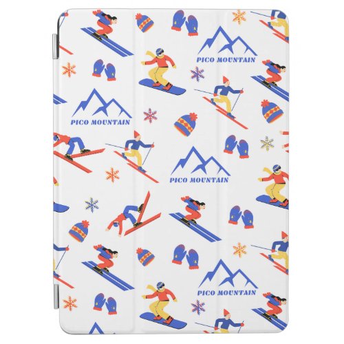 Pico Mountain Vermont Ski Snowboard Pattern iPad Air Cover