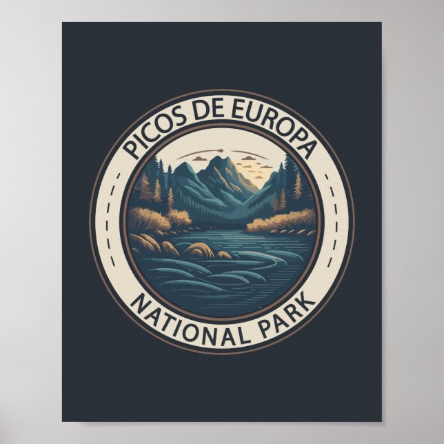 Picos de Europa National Park Spain Travel Art Poster (Front)