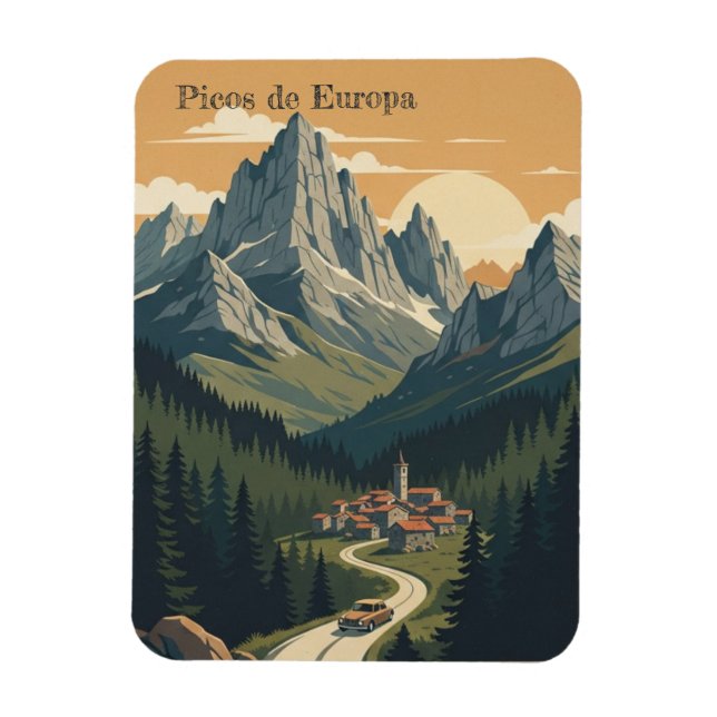 Picos de Europa, Spain Magnet (Vertical)
