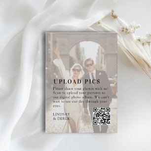 Pics happen! Bold Trending Photo Wedding Enclosure Card