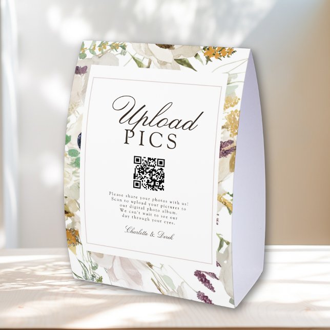  PICS HAPPEN! Modern Spring Wedding Gallery Paper Table Tent (PICS HAPPEN! Modern Spring Wedding Gallery Paper Table Tent)