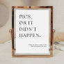 Pics Or It Didn’t Happen Disposable Camera Wedding Poster