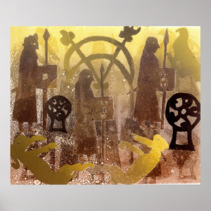 Pictish Birsay Stone Poster