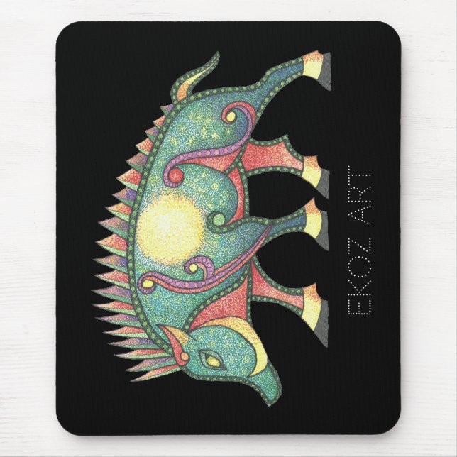 Pictish Boar Sun Mouse Pad (Front)