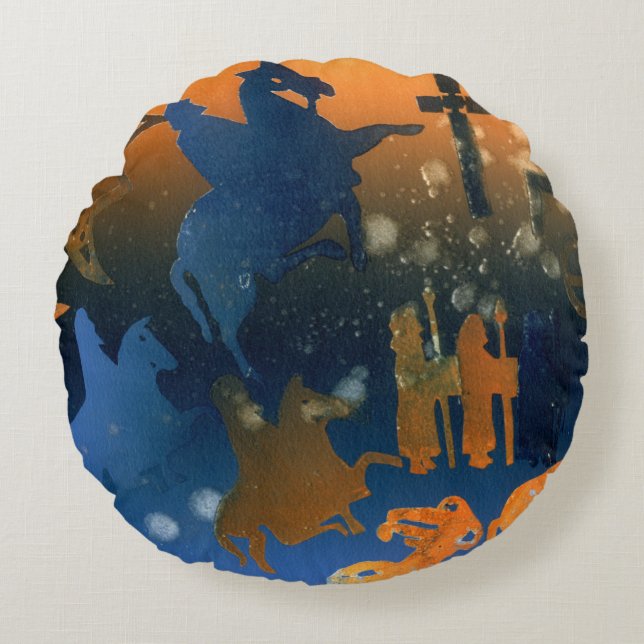 Pictish Ceremony Round Pillow (Front)