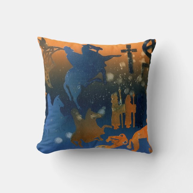 Pictish Ceremony Throw Pillow (Front)