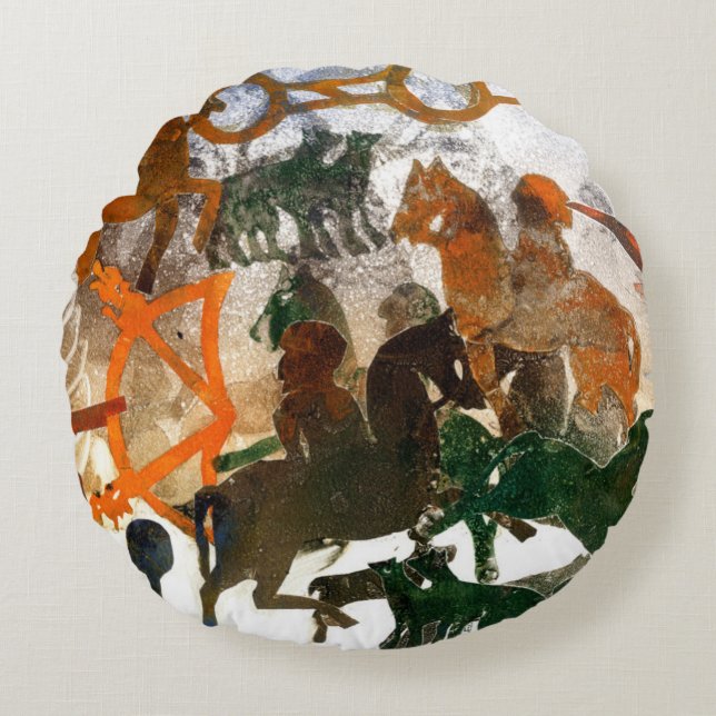 Pictish Heritage Round Pillow (Front)