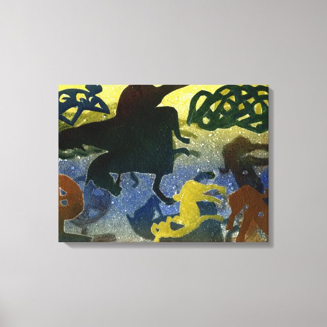 Pictish Horsemen Canvas Print (Front)