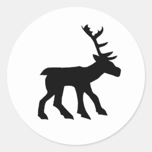 Pictish Stag Cutout Classic Round Sticker