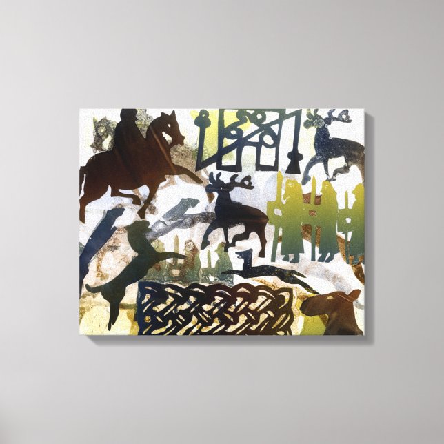 Pictish symbols and Lacing Canvas Print (Front)