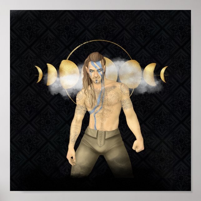 Pictish Warrior - Ancient Celtic Man Poster (Front)