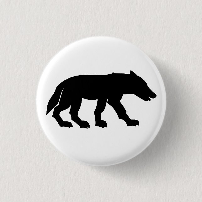 Pictish Wolf Cutout Button (Front)