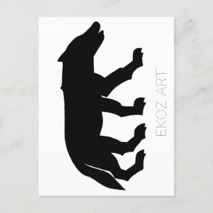 Pictish Wolf Cutout Postcard