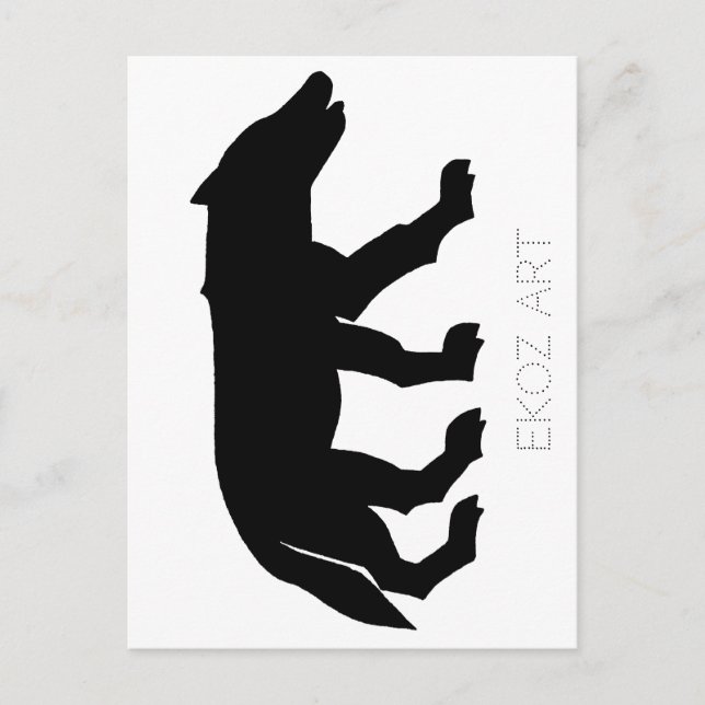 Pictish Wolf Cutout Postcard (Front)