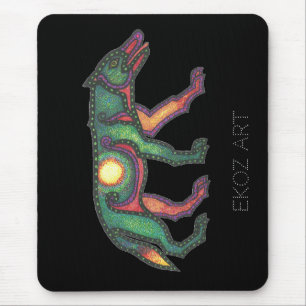 Pictish Wolf Sun Mouse Pad
