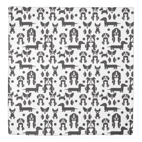 Picto Dogs Duvet Cover