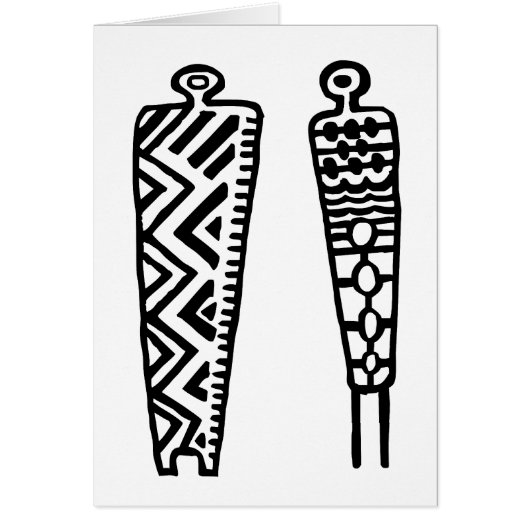 Pictograph Men-BW Cards (Front)