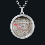 Pictograph Piasa Bird Photo Silver Plated Necklace<br><div class="desc">The Piasa Bird is a Native American dragon depicted in one of two murals painted by Native Americans on bluffs above the Mississippi River. Its original location was at the end of a chain of limestone bluffs in Madison County, Illinois at present-day Alton, Illinois. The original Piasa illustration no longer...</div>